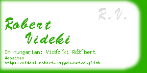 robert videki business card